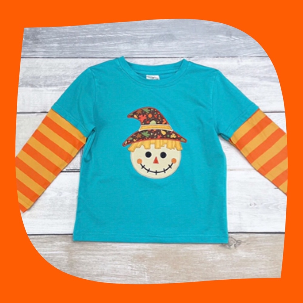 Boys long sleeve scarecrow shirt-ONLY ONE LEFT!!!!